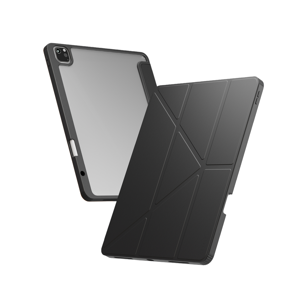 Levelo Conver Clear Back Hybrid iPad Pro 11" 2024 Case - Black {LVLCONP1124BK}